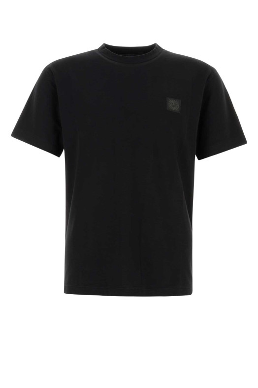 Black cotton t-shirt Black STONE ISLAND (210003411)