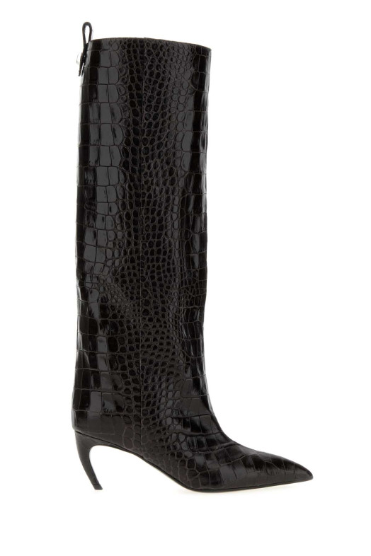 Dark brown leather Lea boots THE ATTICO (261WSH00879LBT155PR)