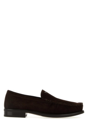 Dark brown suede loafers PRADA (2DB229FX000103)