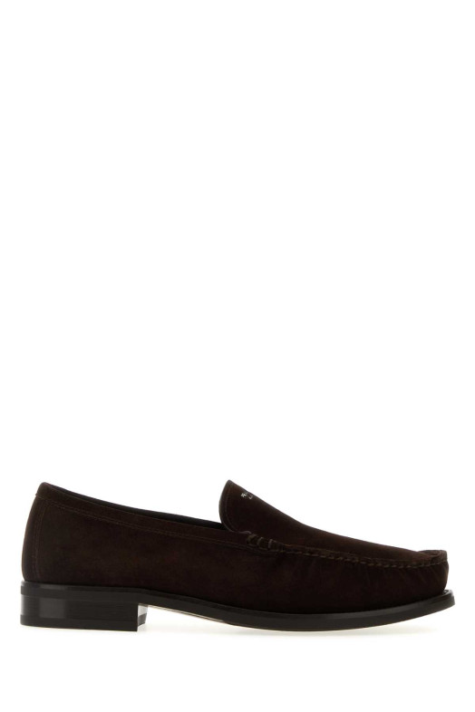 Dark brown suede loafers PRADA (2DB229FX000103)