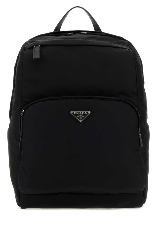 Black Re-Nylon and leather backpack Black PRADA (2VZ1042DMG)