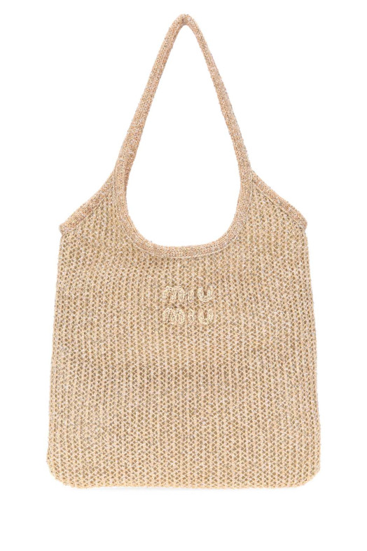 Pink mesh Ivy shopping bag MIU MIU (5BG231VOLOACP8)