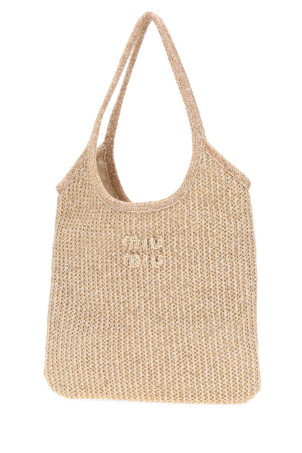 Pink mesh Ivy shopping bag MIU MIU (5BG231VOLOACP8)