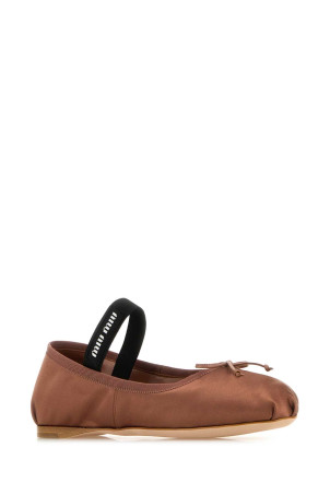 Dark pink satin ballerinas MIU MIU (5F794DFDX05QU6)