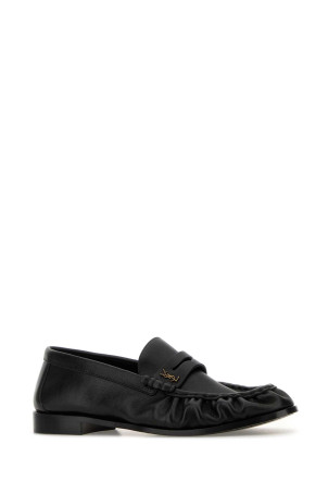 Black leather loafers Black SAINT LAURENT (83947125VAA)