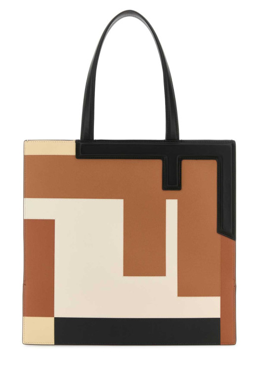 Багатокольорова шкіряна сумка середнього розміру Flip від FENDI (8BH419AS4D)