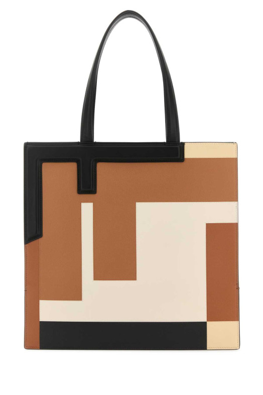 Багатокольорова шкіряна сумка середнього розміру Flip від FENDI (8BH419AS4D)