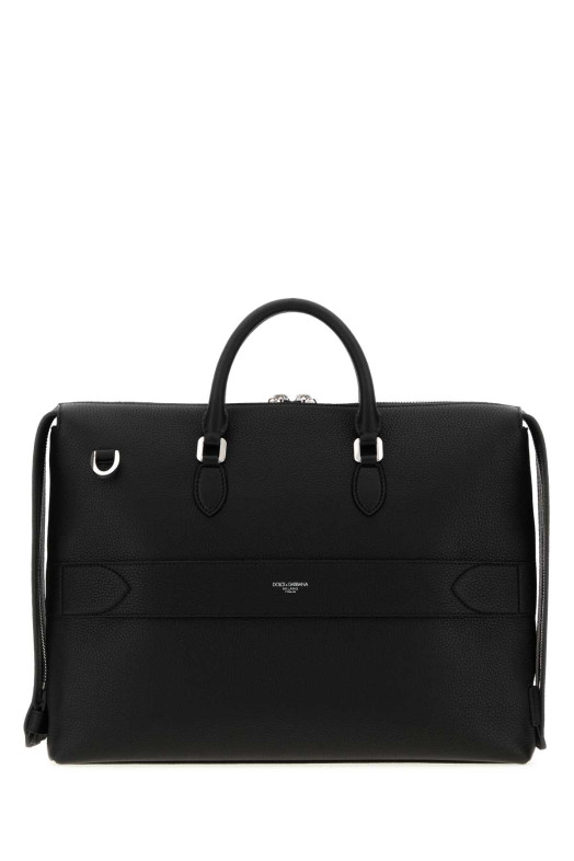 Black leather Vittoria briefcase Black DOLCE & GABBANA (BM2706A0370)