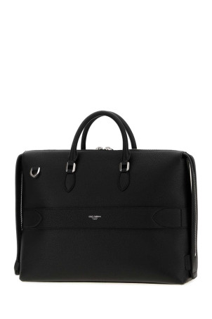 Black leather Vittoria briefcase Black DOLCE & GABBANA (BM2706A0370)