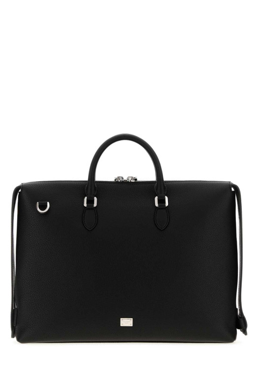 Black leather Vittoria briefcase Black DOLCE & GABBANA (BM2706A0370)