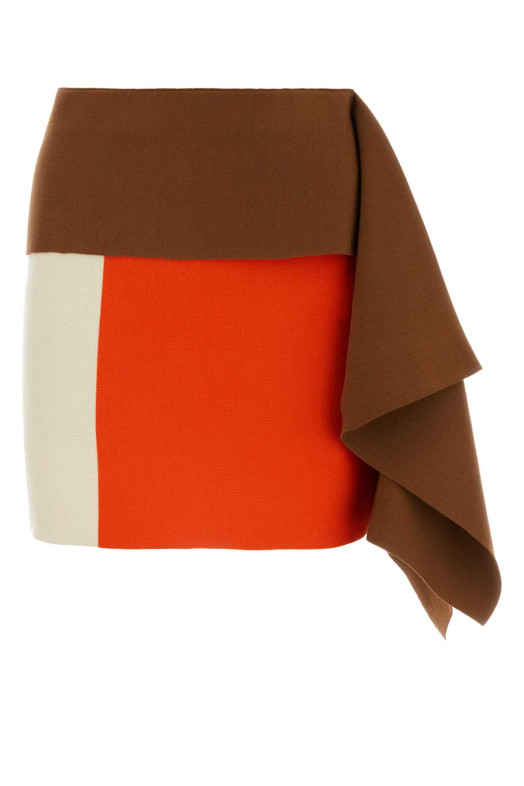 Multicolor wool mini skirt FENDI (FZQ738ARV7)