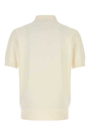 Ivory silk polo shirt DOLCE & GABBANA (GXZ02ZJBSPR)