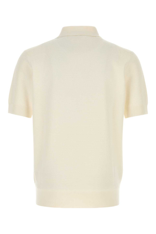 Ivory silk polo shirt DOLCE & GABBANA (GXZ02ZJBSPR)