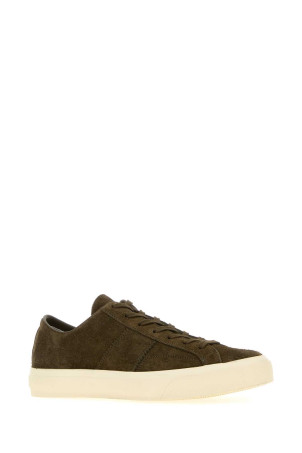 Khaki suede Cambridge sneakers TOM FORD (J0974LCL123N)