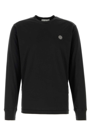 Black cotton t-shirt Black STONE ISLAND (L1S152100031S0013)