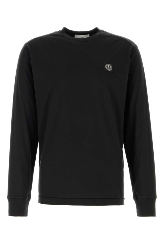 Black cotton t-shirt Black STONE ISLAND (L1S152100031S0013)