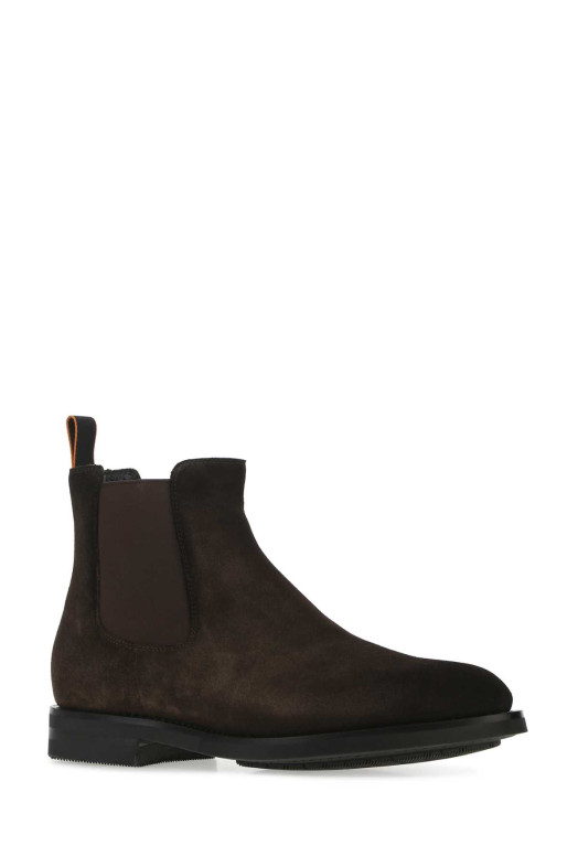 Brown suede ankle boots SANTONI (MCCO17838PI2HGEX)