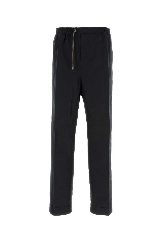 Брюки из хлопковой смеси темно-синего цвета MAISON MARGIELA (S50KA0735M35996)