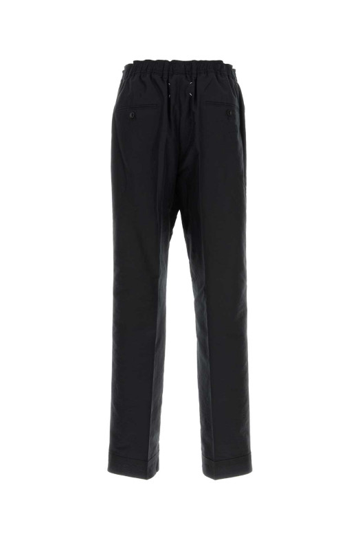 Брюки из хлопковой смеси темно-синего цвета MAISON MARGIELA (S50KA0735M35996)