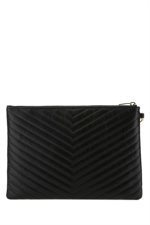 Black leather Jolie I-Pad holder Black SAINT LAURENT (559193CWU01)