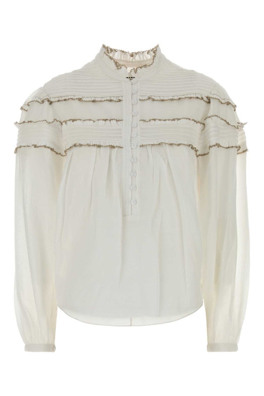 White cotton blend Doane blouse ISABEL MARANT ETOILE (HT0914FBB3J04E)