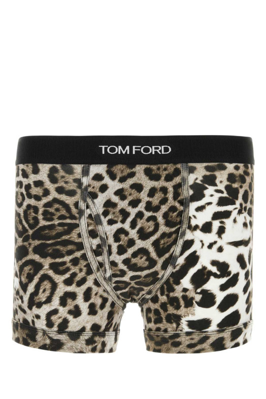 Printed stretch cotton boxer TOM FORD (T4LC32290)