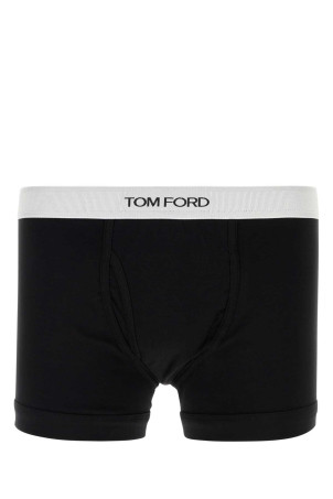 Black stretch cotton boxer set TOM FORD (T4XC32270)
