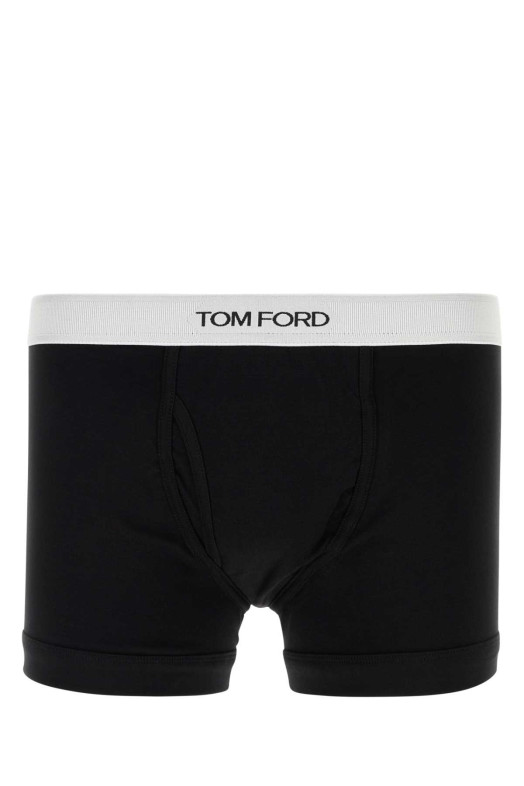 Black stretch cotton boxer set TOM FORD (T4XC32270)