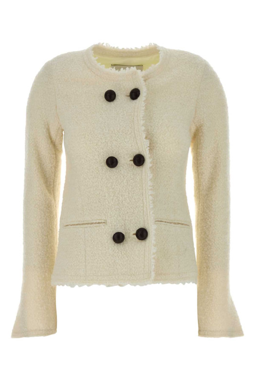 Блейзер ISABEL MARANT кольору «Ivory» з пряжкою Suely (VE0751FAD3E05I)