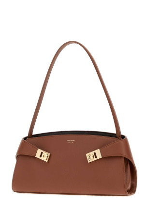 Caramel leather Hug shoulder bag SALVATORE FERRAGAMO (21A712795365)