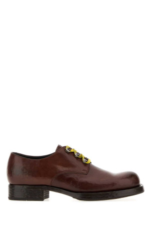 Brown leather lace-up shoes PRADA (2EF056FX0013ZQE)