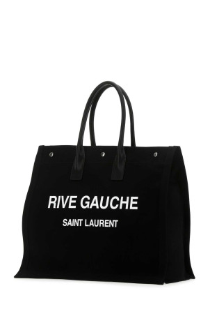 Black canvas large Rive Gauche shopping bag SAINT LAURENT (509415FAAVR)