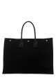 Велика чорна полотняна сумка для покупок Rive Gauche від SAINT LAURENT (509415FAAVR)