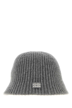 Grey wool blend bucket hat MIU MIU (5HC4582IDO)