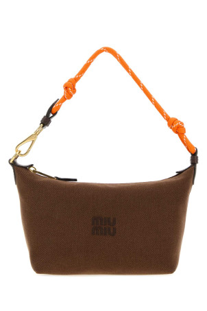 Brown gabardine handbag MIU MIU (5NE8412IA7)
