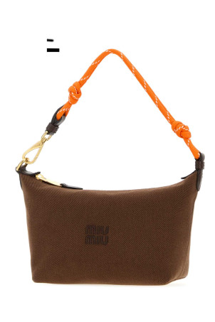 Brown gabardine handbag MIU MIU (5NE8412IA7)
