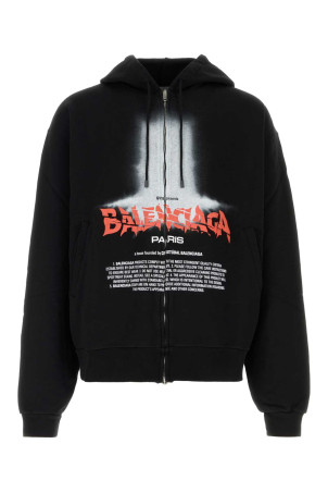 Black cotton sweatshirt Black BALENCIAGA (850338TUVQ9)