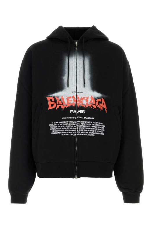 Black cotton sweatshirt Black BALENCIAGA (850338TUVQ9)