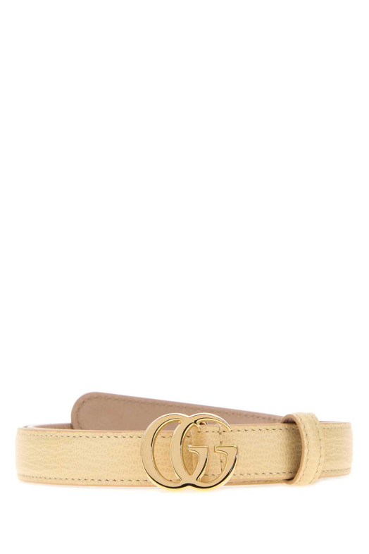 Pastel yellow leather GG Marmont belt GUCCI (864433AAGR4)
