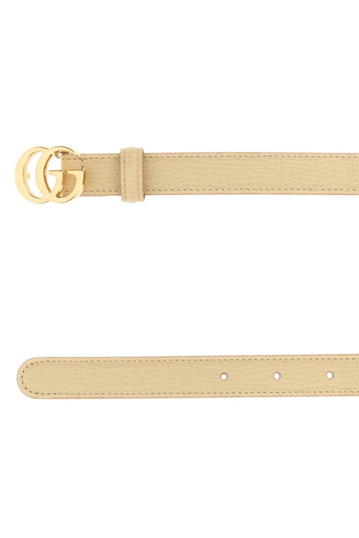 Pastel yellow leather GG Marmont belt GUCCI (864433AAGR4)