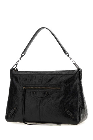 Black leather medium Le City Moto shopping bag Black BALENCIAGA (8661052ABEK)