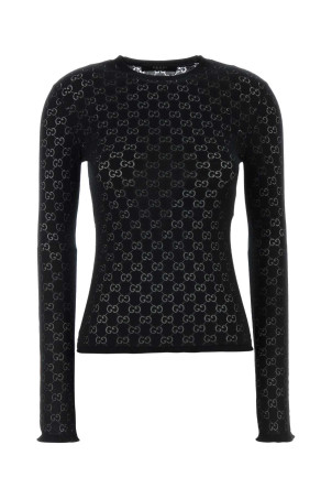 Black GG cotton top Black GUCCI (872756XKFMQ)