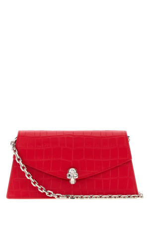 Red leather mini Skull crossbody bag ALEXANDER MCQUEEN (8746981HBT2)