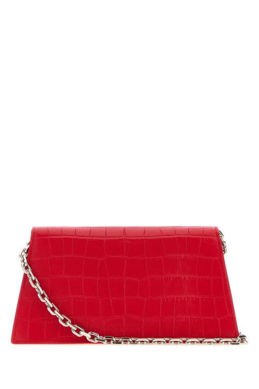Red leather mini Skull crossbody bag ALEXANDER MCQUEEN (8746981HBT2)