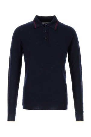 Midnight blue wool polo shirt BALENCIAGA (875653T1784)