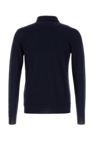 Midnight blue wool polo shirt BALENCIAGA (875653T1784)