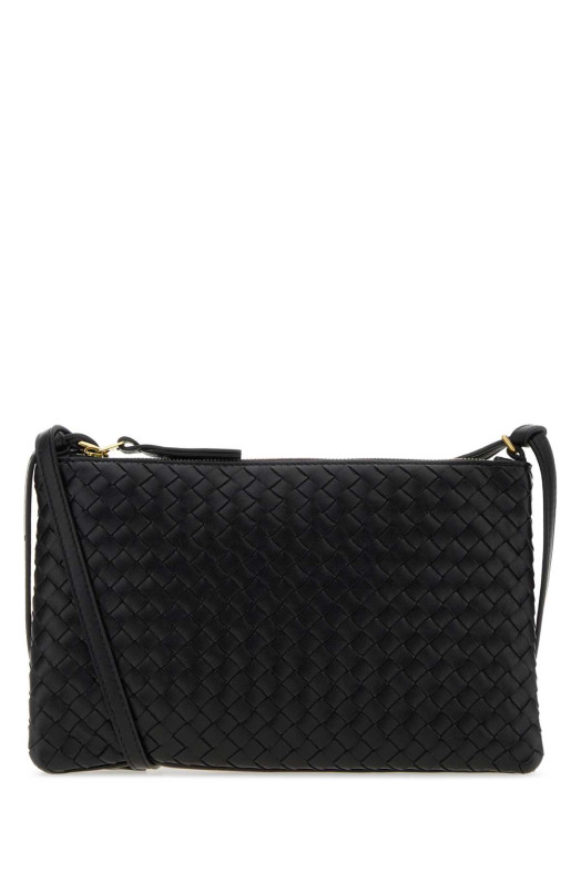 Маленька чорна шкіряна сумочка BOTTEGA VENETA (876625V0HW0)
