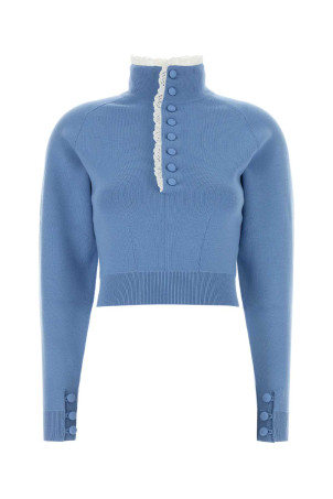 Cerulean blue wool sweater CHLOE (CH26AMP01600)
