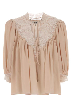 Pink silk blouse CHLOE (CH26SHT38005)
