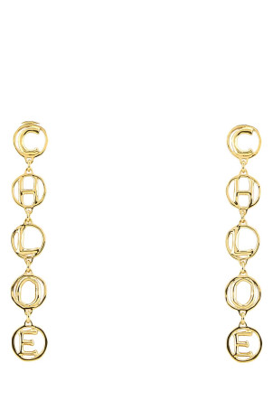 Gold metal ChloÃ© Script earrings CHLOE (CH26SJE09CB7)